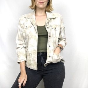 Vintage Chico's Aztec Jean Jacket Pastel
